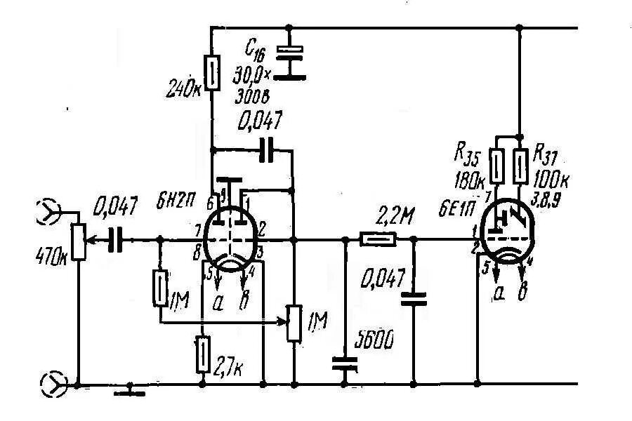 6ф12п. Схема лампового усилителя 6ж1п. Лампа 6н16б (двойной Триод). Предусилитель на 6ж1п. Индикаторная лампа 6е1п схема.