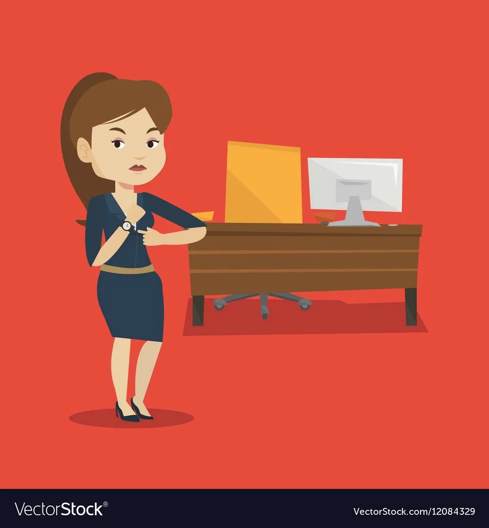Coming late. Flat Design Angry. Девушка указывает клипарт. Late coming vector. Come vector.