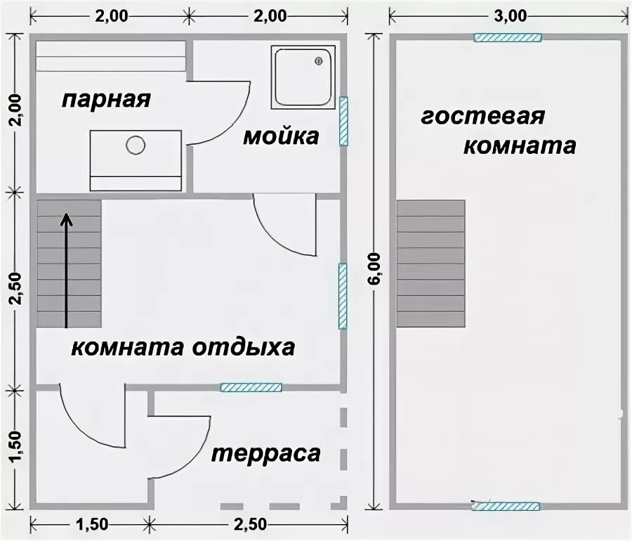 Проекты бань с мансардой 6х4 с мансардой