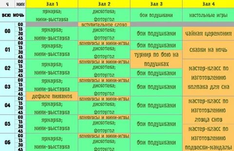 Появилось расписание