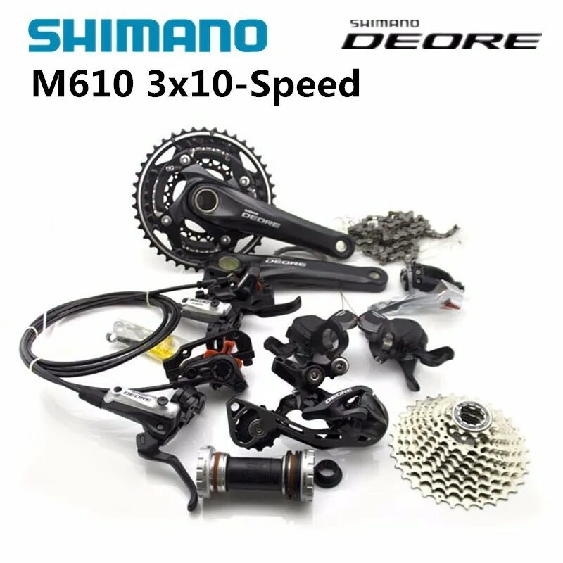 Где купить запчасти для велосипеда. Deore m610. Shimano m590 Groupset. Деоре Shimano комплект. Shimano Deore FC-m590 3x9 система.