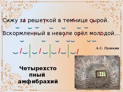 Определить размер стиха узник