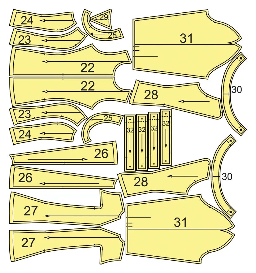 Лекала для кроя одежды. Раскладка лекал. Раскладка лекал на ткани. Раскладка деталей кроя. Раскрой сторож