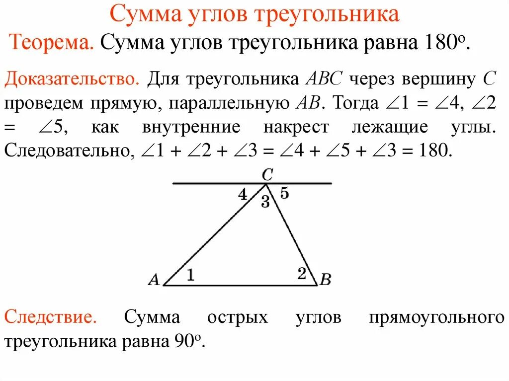 Сумма внутренних углов треугольника равна 180 верно. Теорема о сумме углов треугольника с доказательством. Теорема о сумме внутренних углов треугольника доказательство. Теорема о сумме углов треугольника доказательство теоремы. Теорема о скиме Колов тиеуоольника.