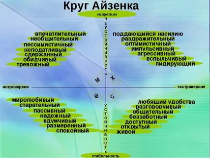 Шкала теста айзенка