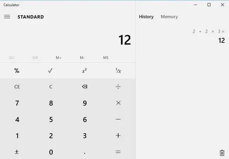 Калькулятор windows 10