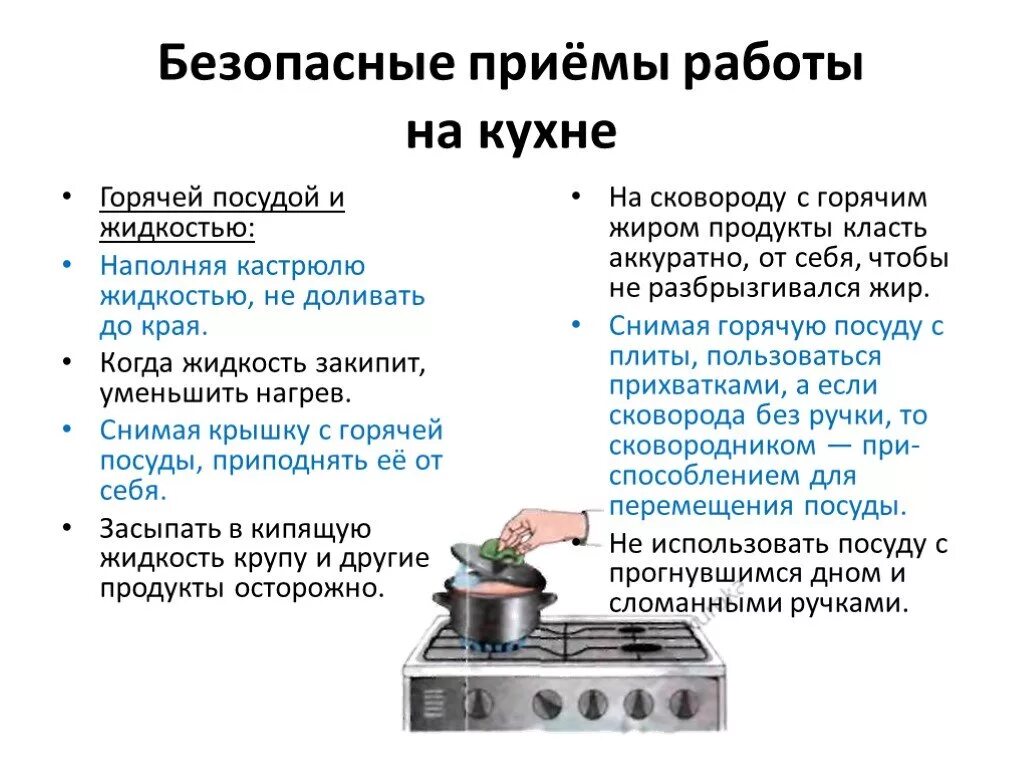 Правило приготовления. Правила безопасной работы на кухне. Правило безопасности на кухне. Безопасные приемы работы на кухне. Правила техники безопасности приёмы работы на кухне.