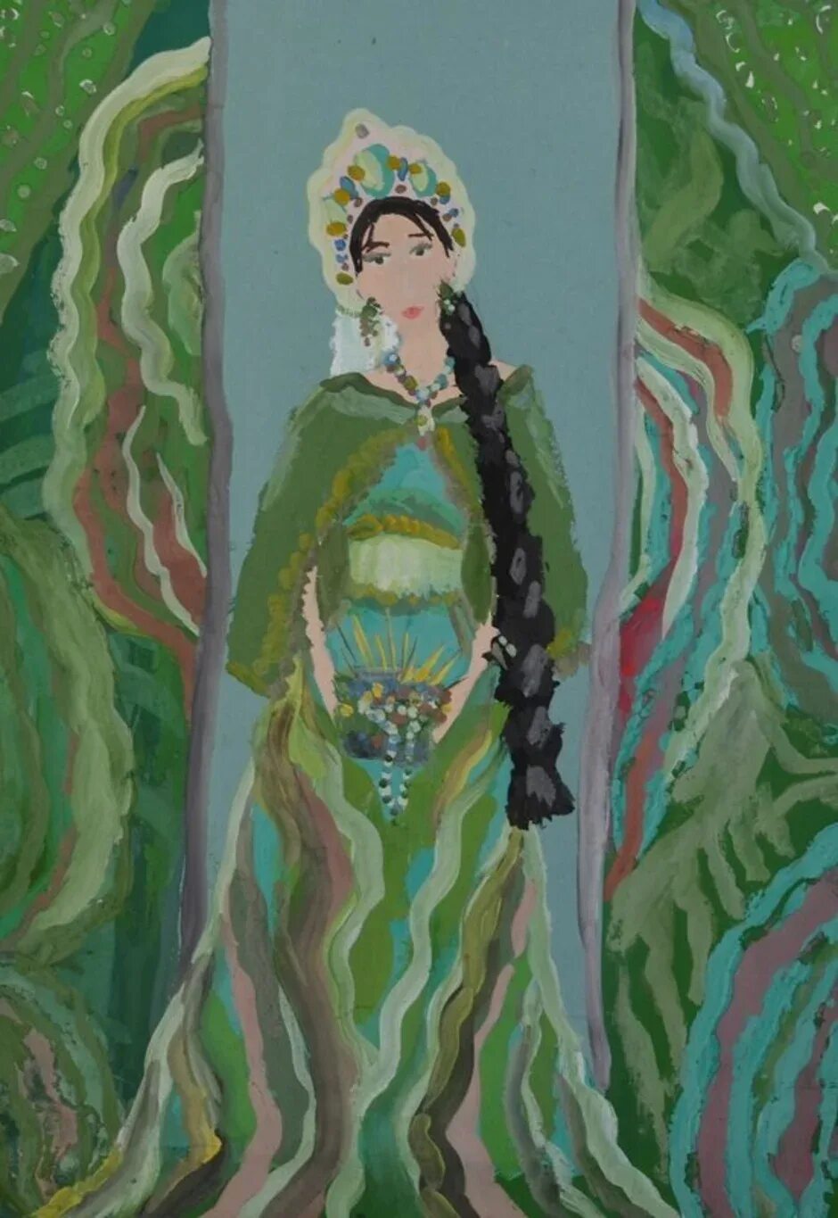 Рисунок медной. Иллюстрация медной горы хозяйка Баженов. Рисунок к сказу медной горы хозяйка. Бажов хозяйка медной гуашь. Иллюстрация к сказке медной горы хозяйка 5 класс.