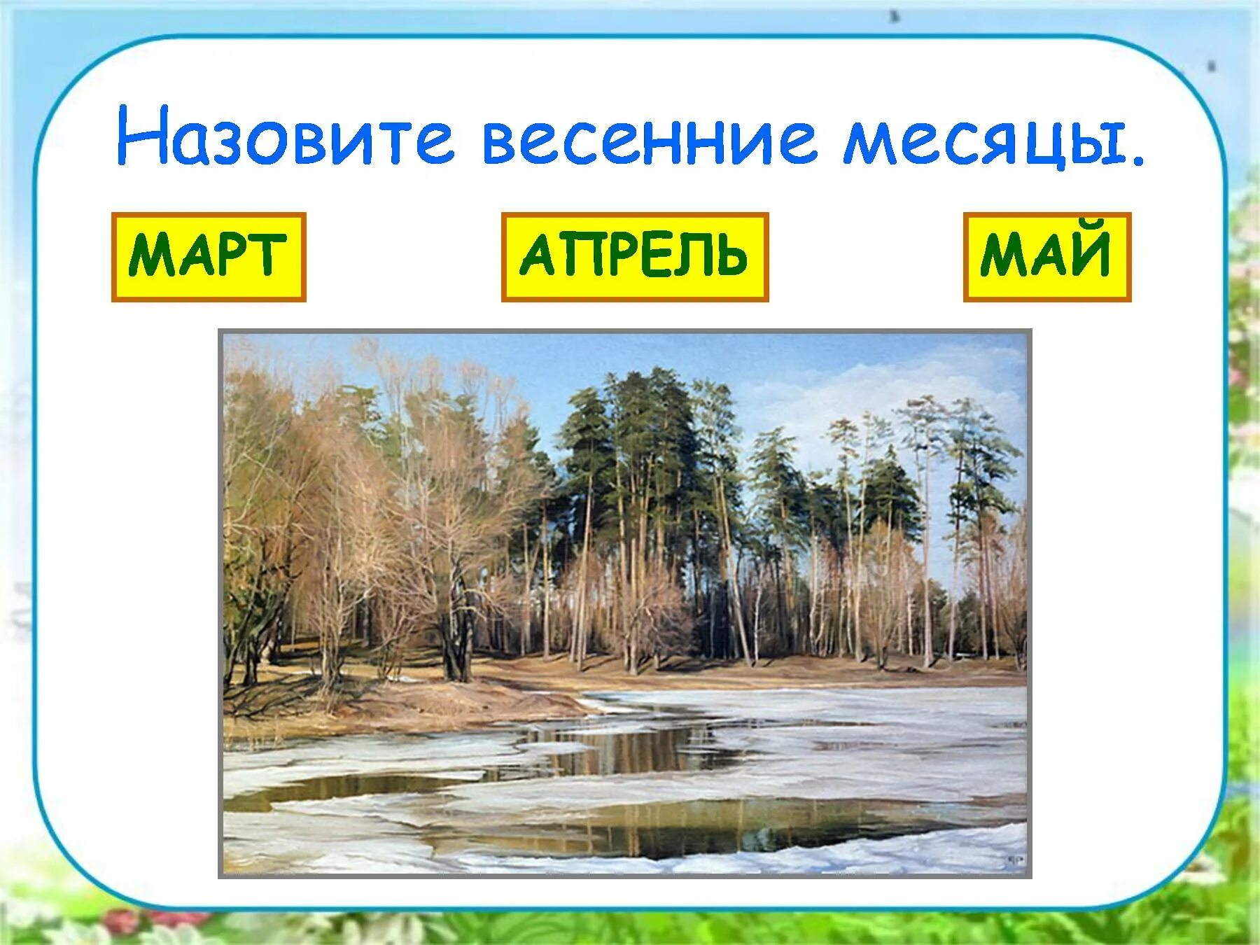 Весенние месяцы. Назовите весенние месяцы. Месяцы весны для дошкольников. Весенние месяцы презентация. Какой сейчас месяц апрель