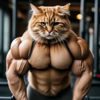 Накаченная кошка