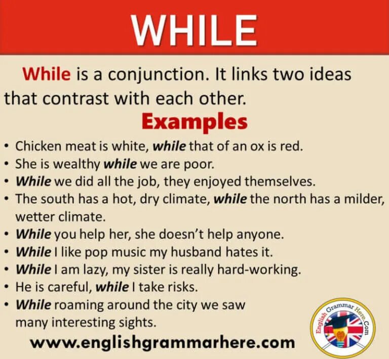 In a while meaning. While meaning. while conjunction. while definition. for a while meaning.