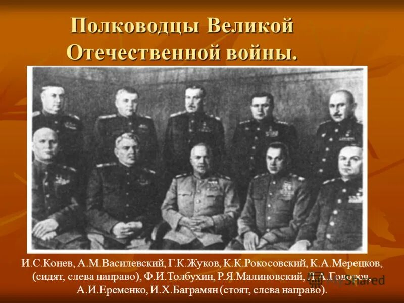 Выдающиеся полководцы ВОВ 1941-1945. Прославленные полководцы Великой Отечественной войны. Известные генералы Великой Отечественной войны 1941-1945. Герои полководцы Великой Отечественной войны 1941-1945.