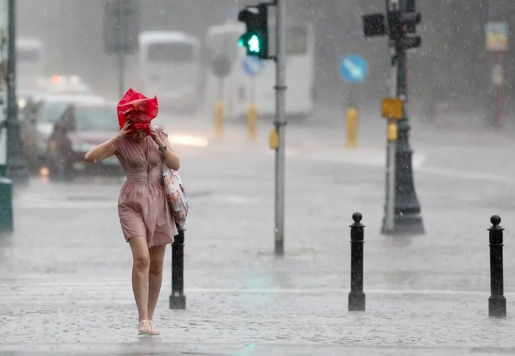 Working in the rain