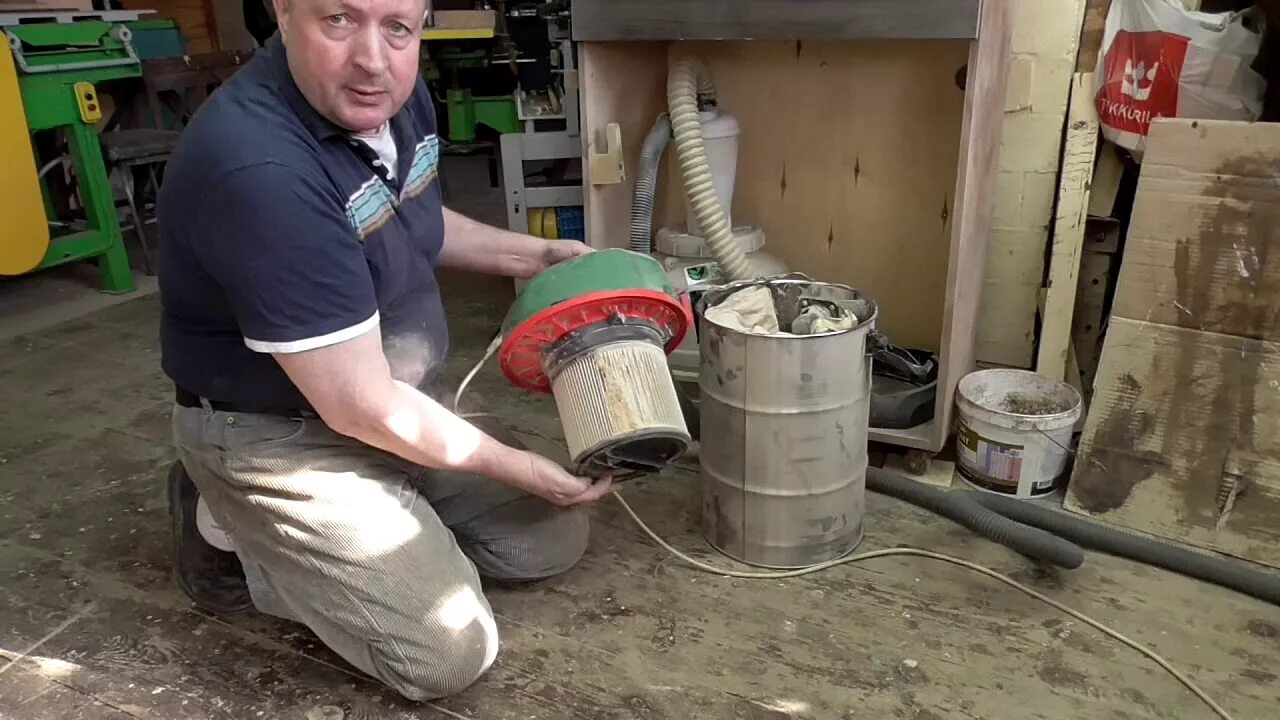 Как сделать пылесос видео. Самодельный промышленный пылесос. стружкоотсос из пылесоса. самодельный стружкоотсос. строительный пылесос для цементной пыли.