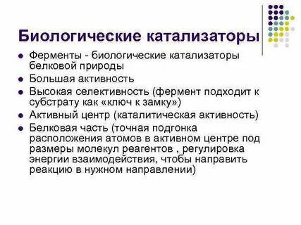 Катализаторы белковой природы