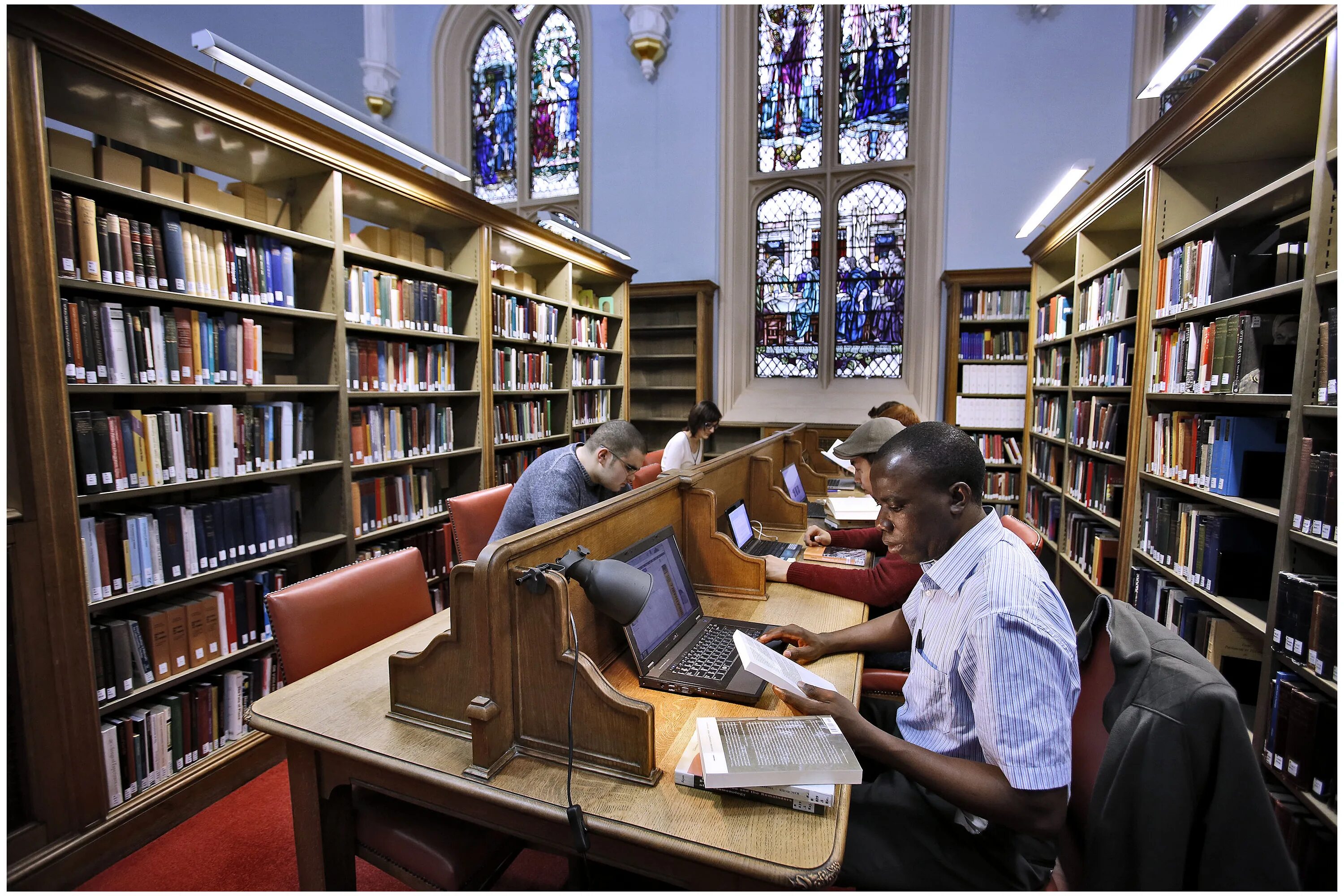 Library caught
