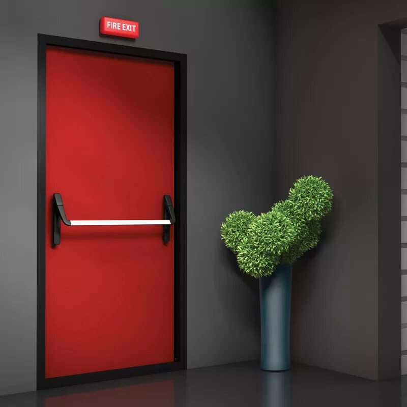 Лифт в новостройке. Свет за дверью. Дверь без выхода. Дверь экстренного выхода. Открытая дверь.