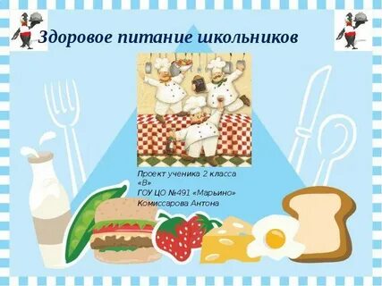 Проект питание школьника