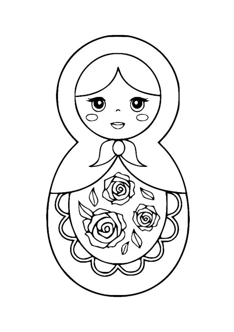 Матрешки для вырезания. Шаблон матрешки для вырезания из бумаги. Матрешка раскраска для детей. Трафарет матрешка а4. Раскраска матрёшка для детей 3-4 лет.