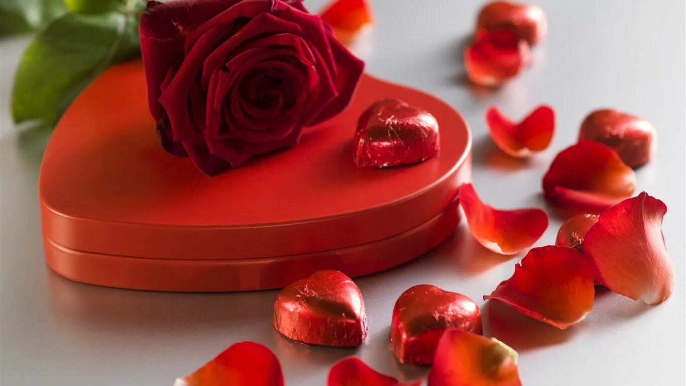 Цвета романтиков. Сердечко с розами и конфетами. Лепестки роз на столе. Роза на столе сердце. Романтические картинки цветы.