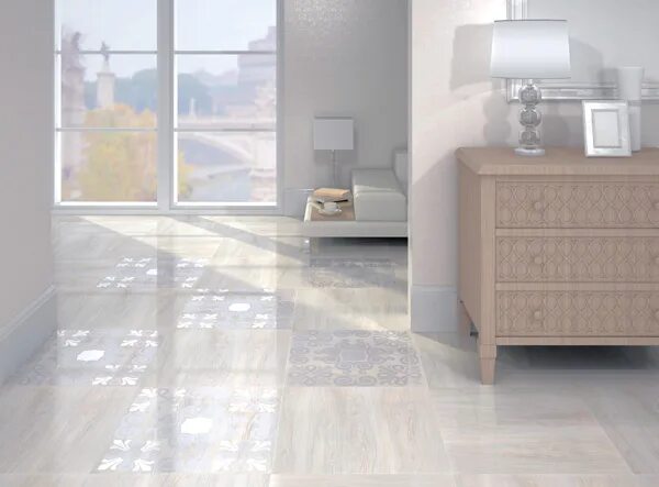 Керамогранит Cersanit Wood Concept Prime ректификат, светло-серый, 21,8x89,8, WP