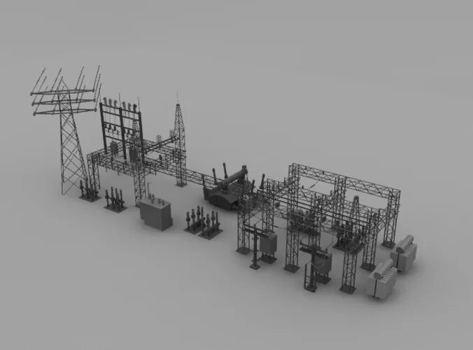 Модель подстанции. Подстанция 110 кв 3d. трансформаторная подстанция revit. модель подстанции 110 кв. 3д модель трансформатора 110кв.