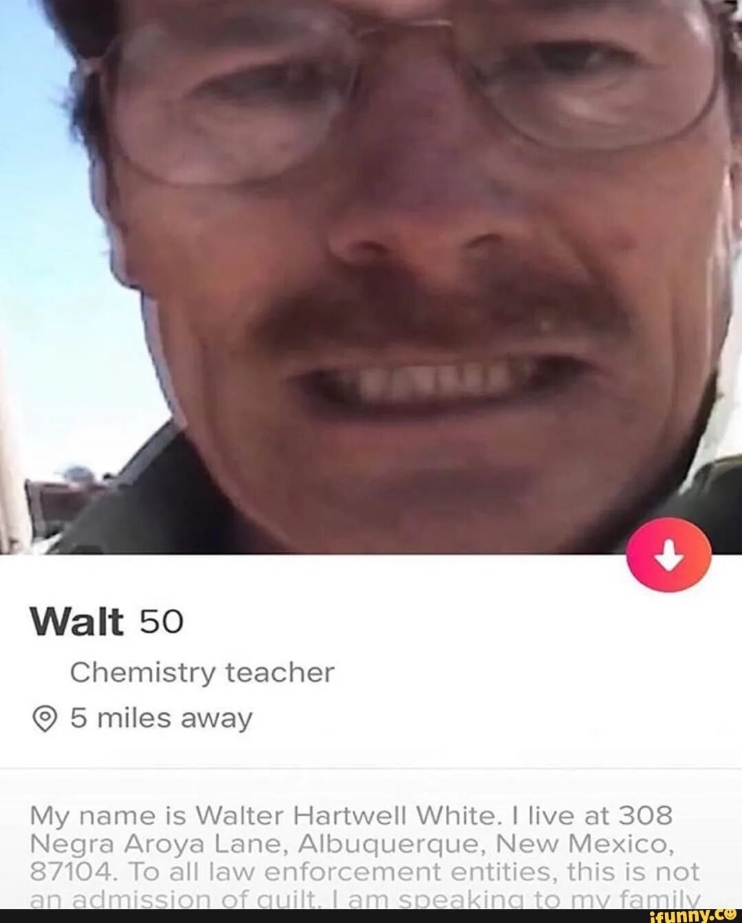 My name is walter white. My name is walter hartwell white.
