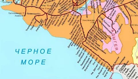 Карта ж д краснодарского края