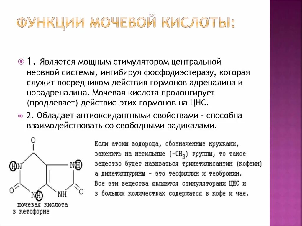 Реакция организма на кислоту. Физико химические свойства мочевой кислоты биохимия. Формула образования мочевой кислоты. Мочевая кислота формула биологическая роль. Формула мочевой кислоты биохимия.