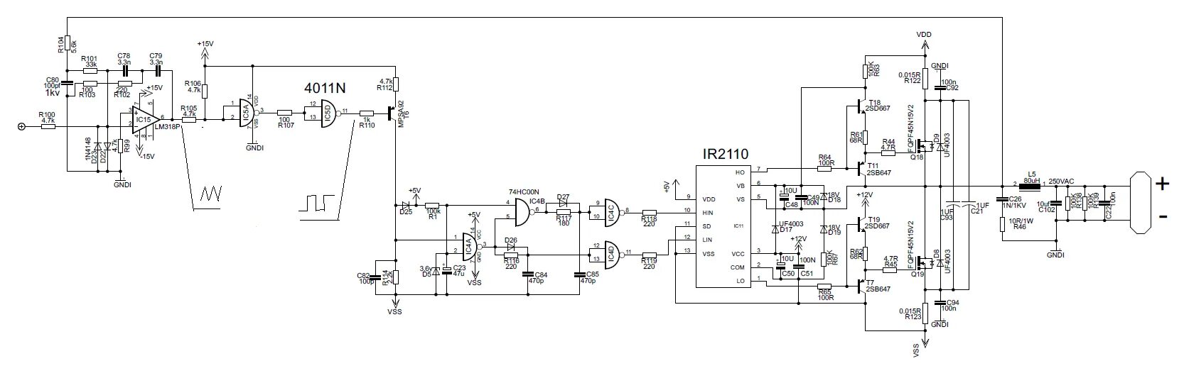 Схема усилителя класса d. Усилитель d класса irf840. Усилитель d класса на ir2110. Ir2110 класс д усилитель схема. Схема мостового усилителя d класса.