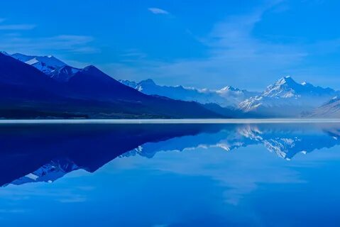 Download wallpaper the sky, mountains, reflection, New Zealand, South island, La