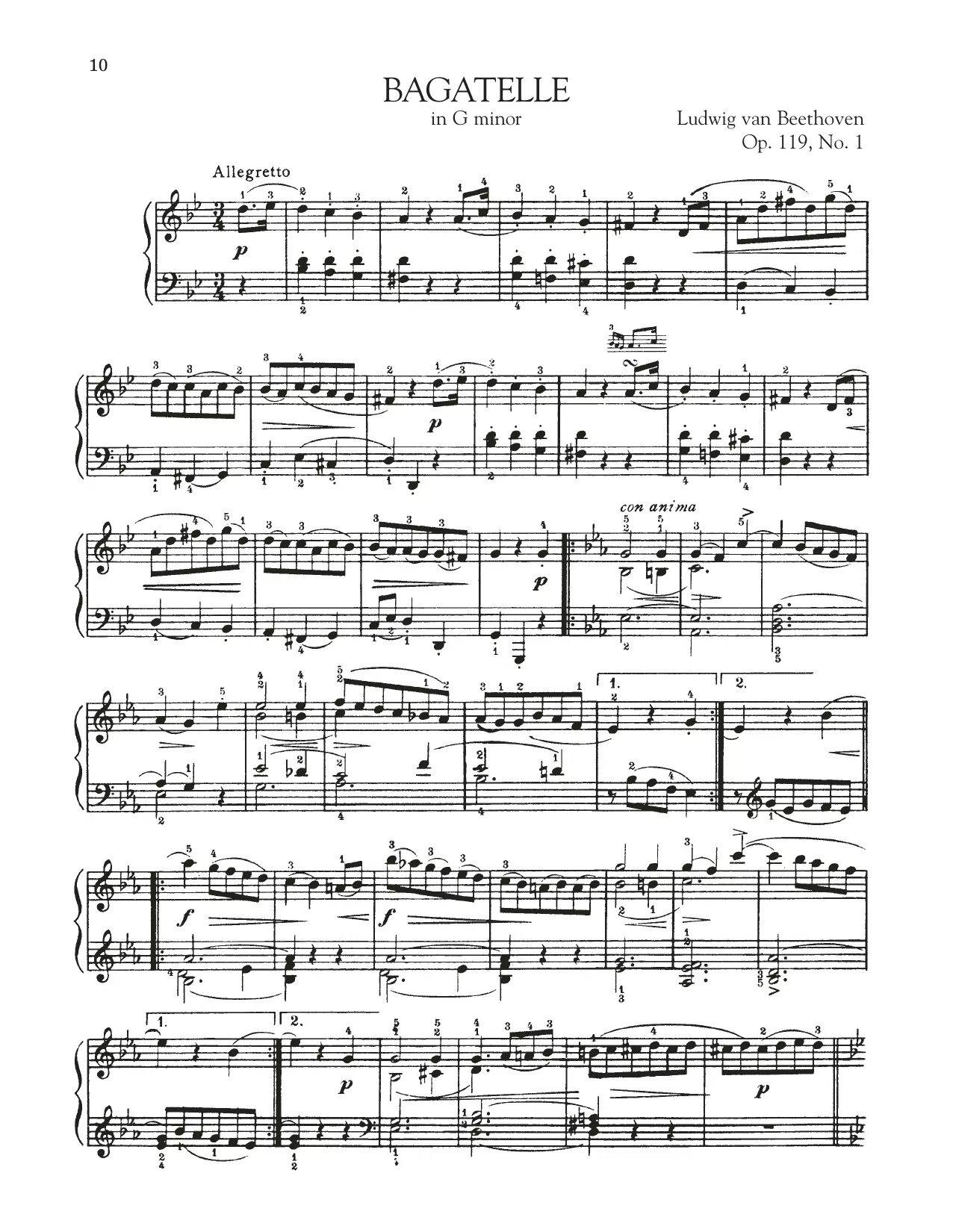 Bagatelle in a minor