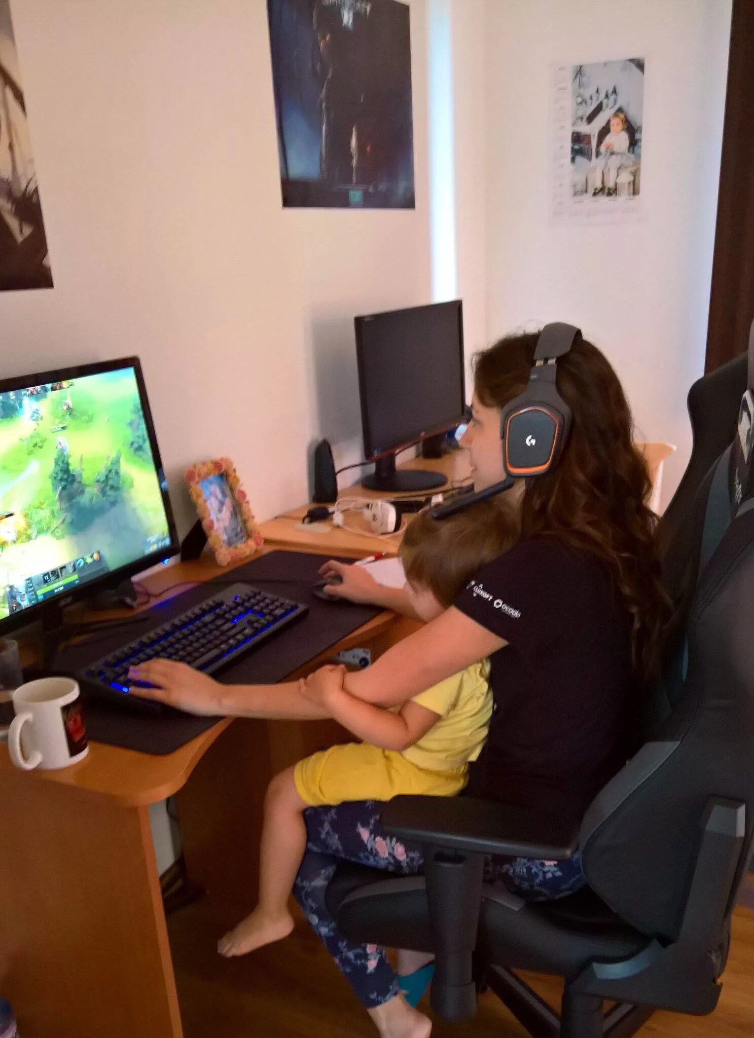She likes playing computer games