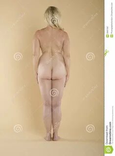 Back View Of Naked Woman Standing Stock Image - Image of people, serenity: ...