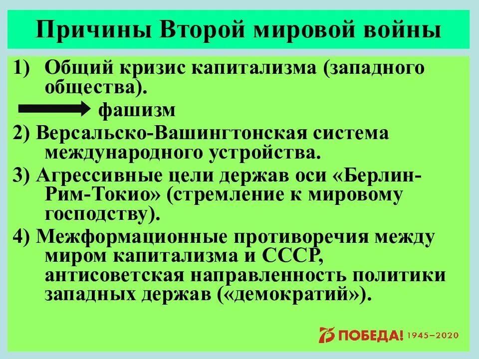 Почему началась 2 мировая. Почему началась 2 мировая