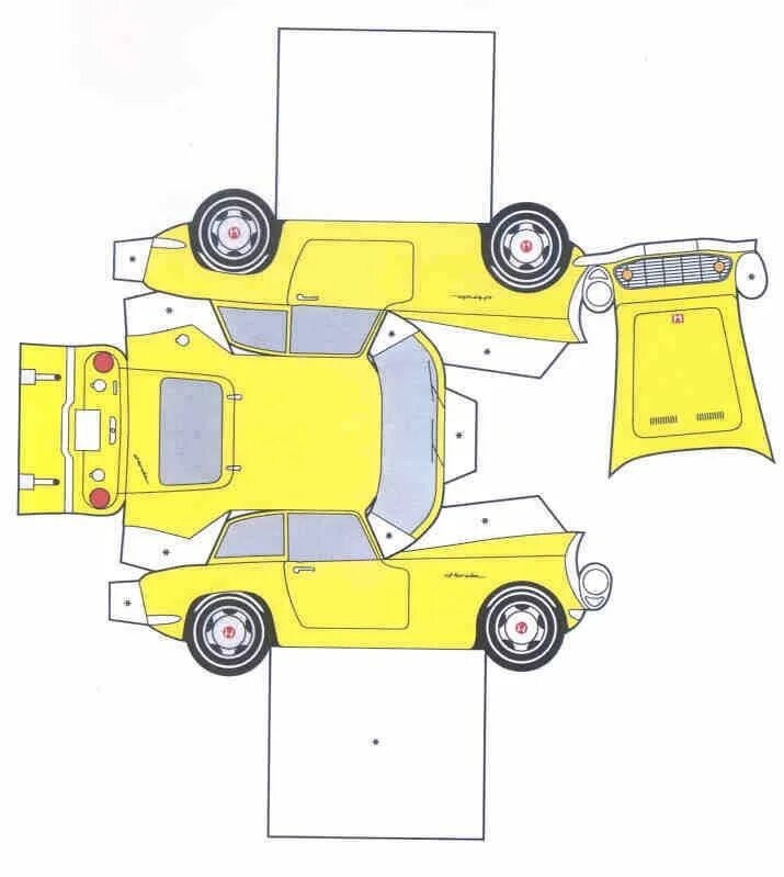 Шаблон для склеивания машин. Бумажные модели Шевроле Камаро. Развертка автомобиля. Макет автомобиля. Бумажные машины для склеивания.