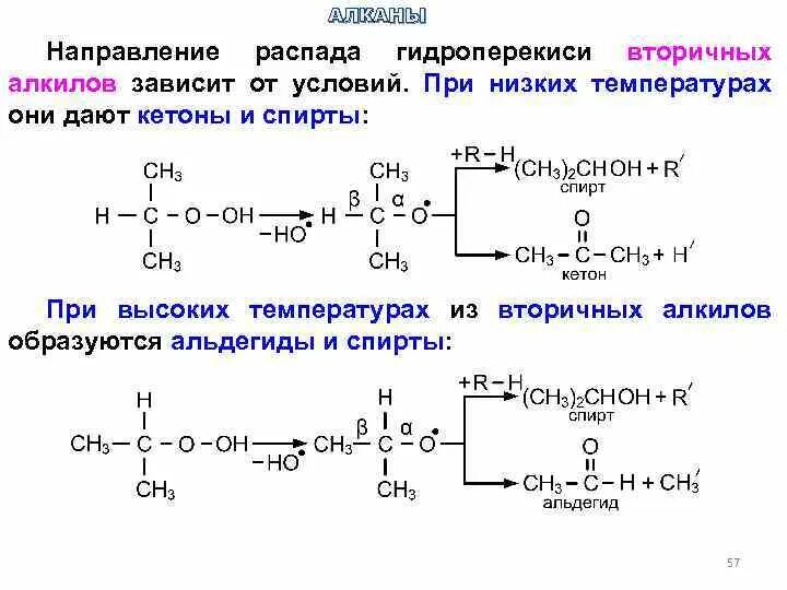 Кетон алкан. Гидропероксиды алканов. Гидроперекись. Гидропероксид получение. Третичные и вторичные гидроперекиси.