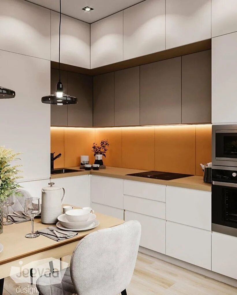 двухуровневая кухня угловая белая. кухня со шкафами до потолка угловая. кухня угловая белая. кухня с высокими верхними шкафами. кухонный гарнитур угловой под потолок.