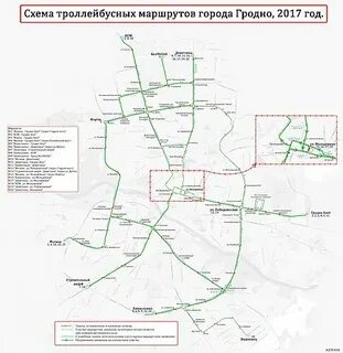 Схема движения троллейбуса 1