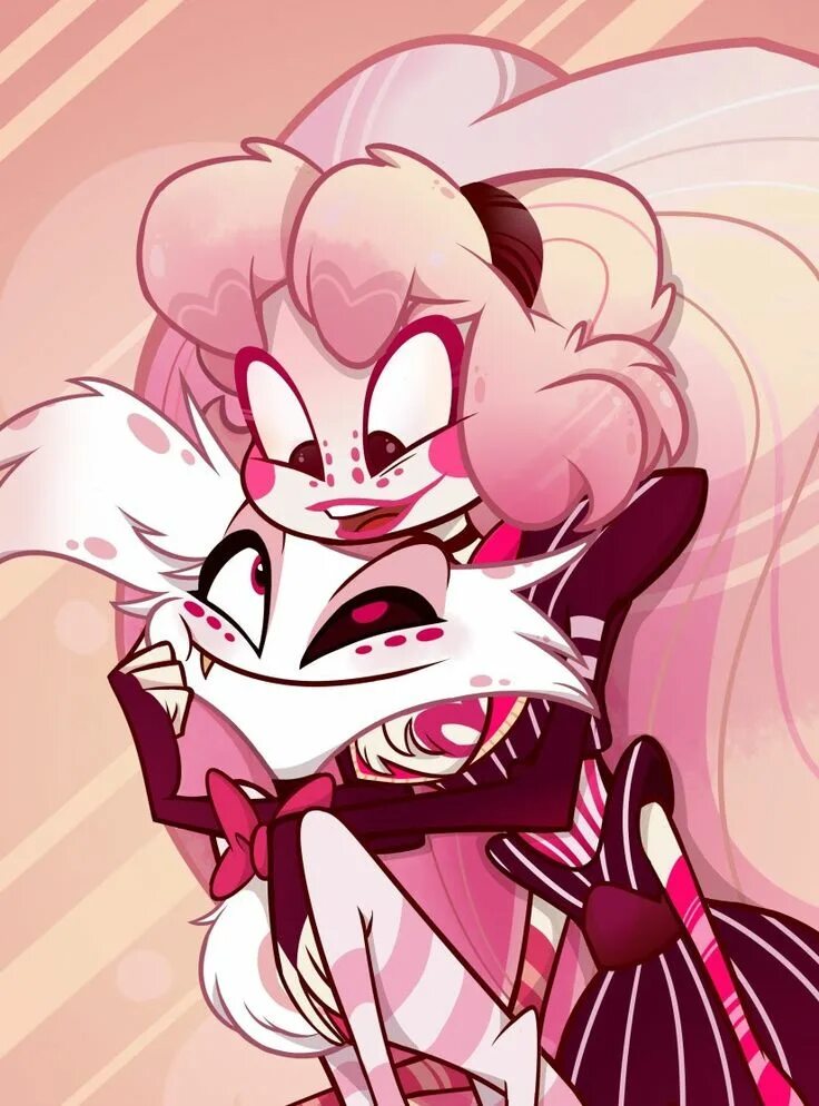 Отель хазбин семья энджела. Vivziepop молли. Подруга энджела. Черри из отель хазбин. Отель хазбин арты энджел и черри.