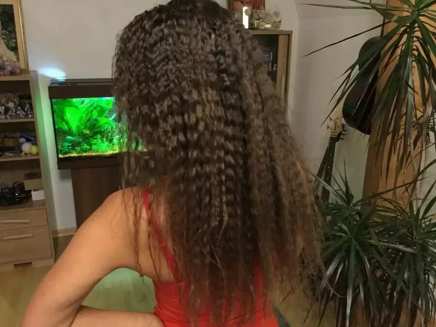 Four French Braids left in over night make for beautiful wavy hair the next day!