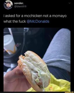 Guy sticks dick in mcchicken