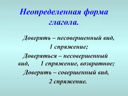 Глагол верить