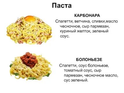 Паста текст