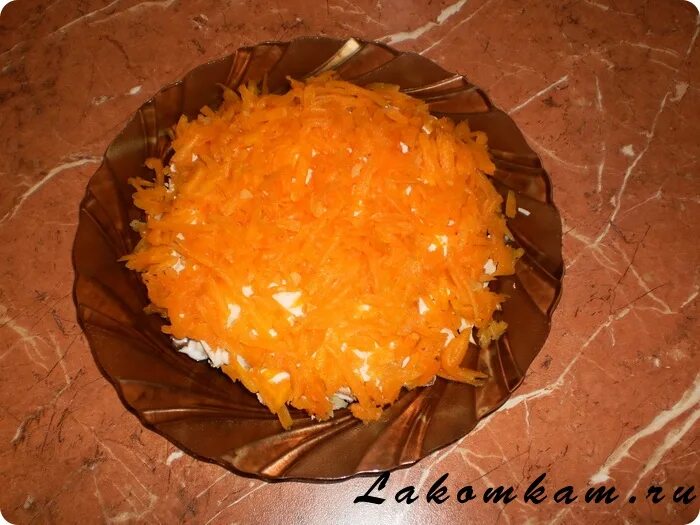 Рецепт салата рыжик с морковью. Рецепт салата рыжик с морковью