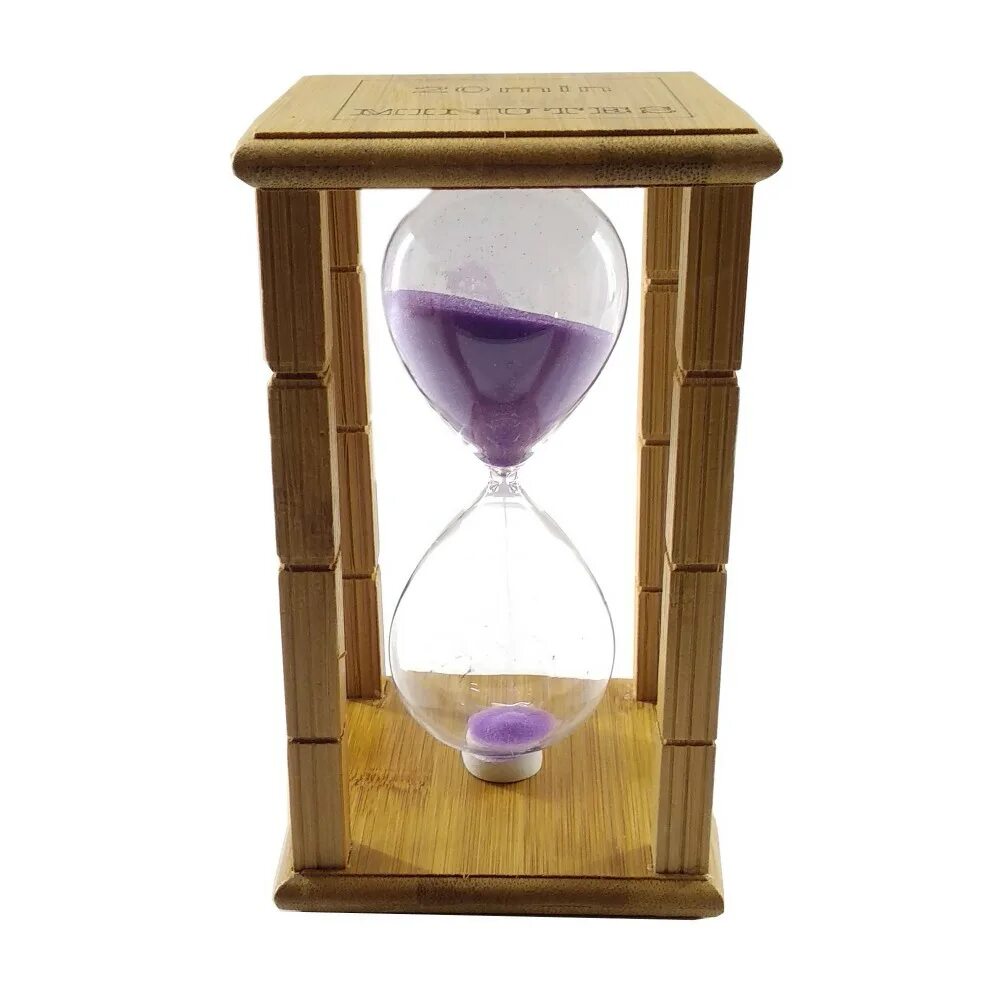 Настенные песочные часы. Часы песочные 20 мин. фиолетовые.