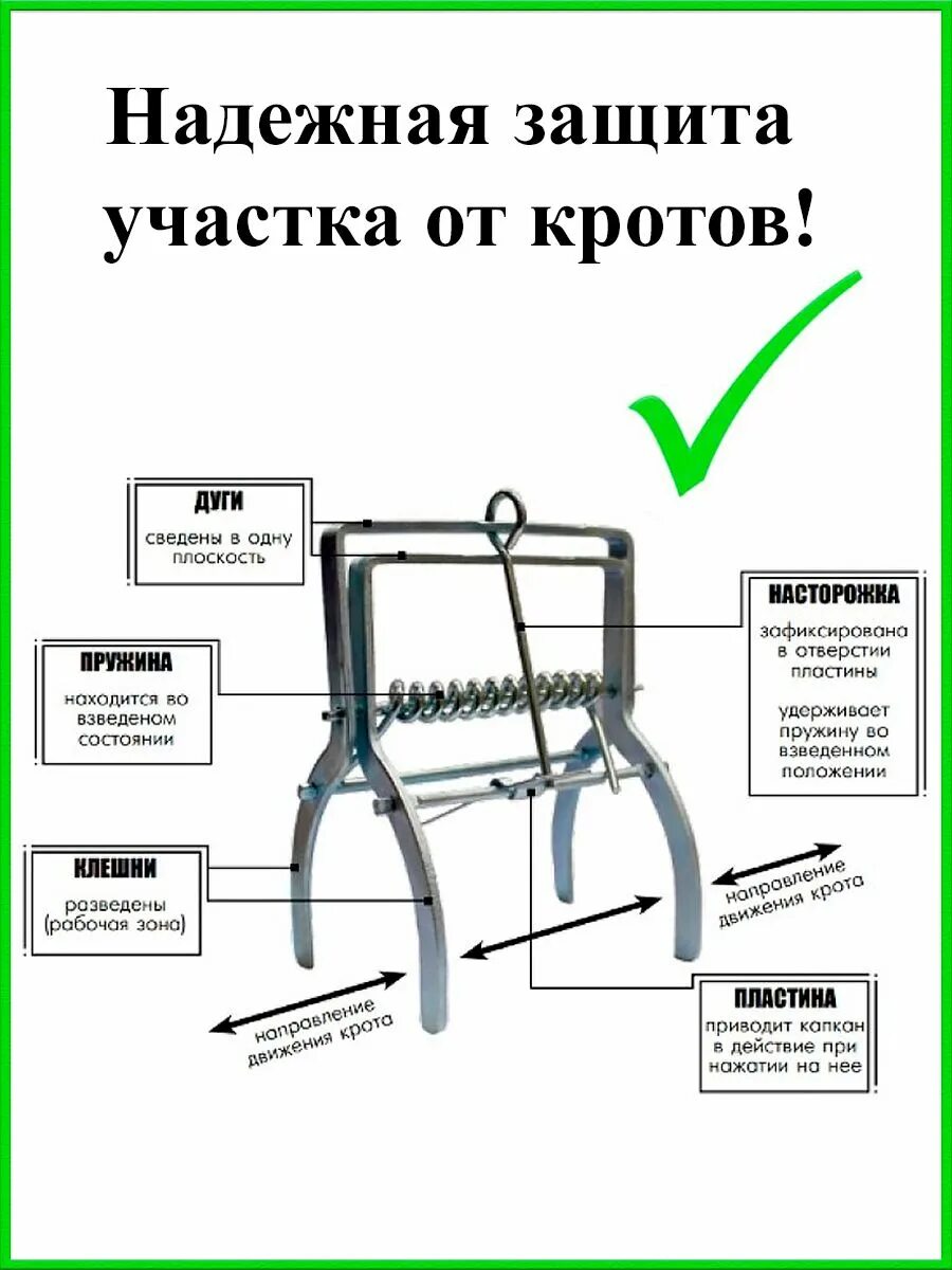 Как зарядить кротоловку