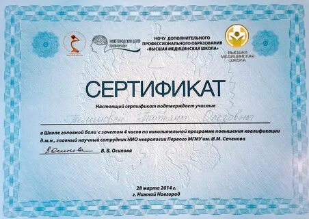 Школьный сертификат