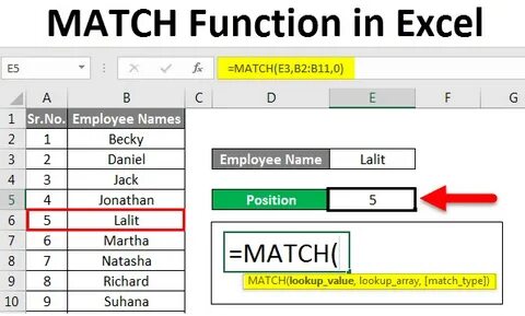 Match excel