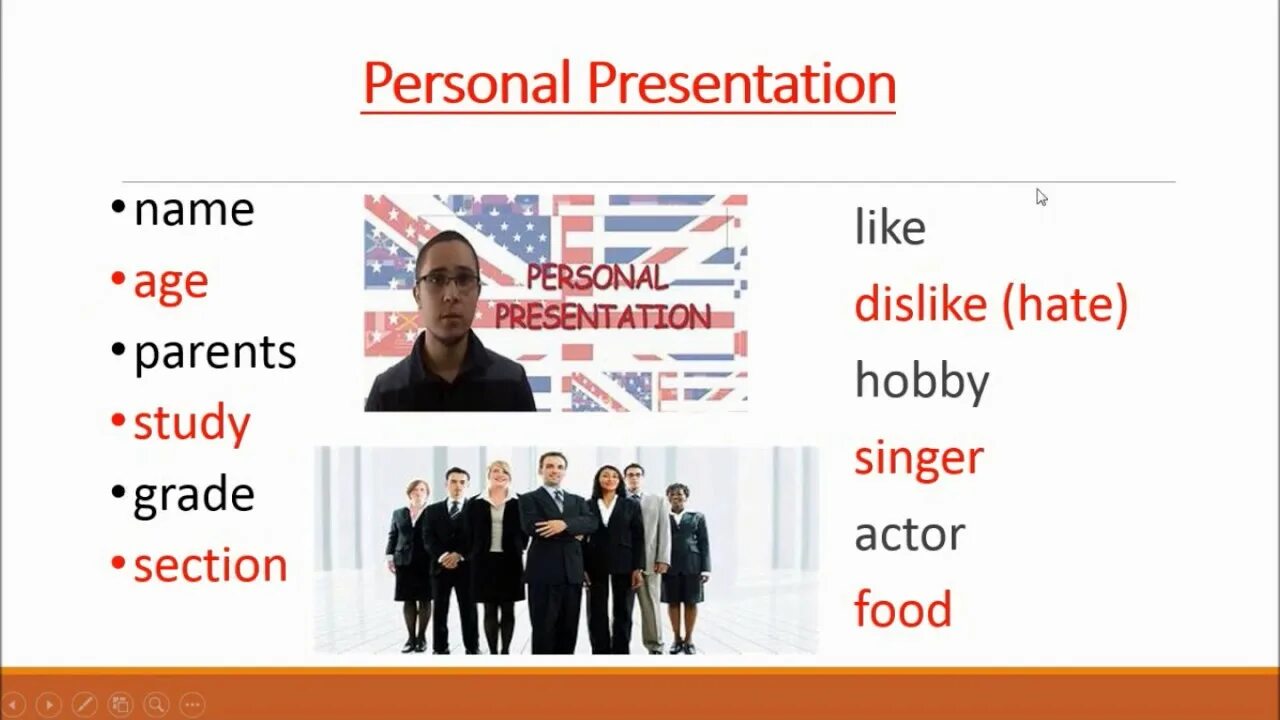 Personal presentation. Быть готовым по английски